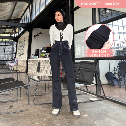 JINISO - Ultra Highwaist Cutbray Stretch Jeans 613 HANGOUT