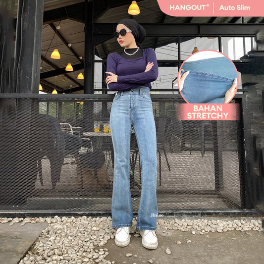 JINISO - Ultra Highwaist Cutbray Stretch Jeans 615 HANGOUT