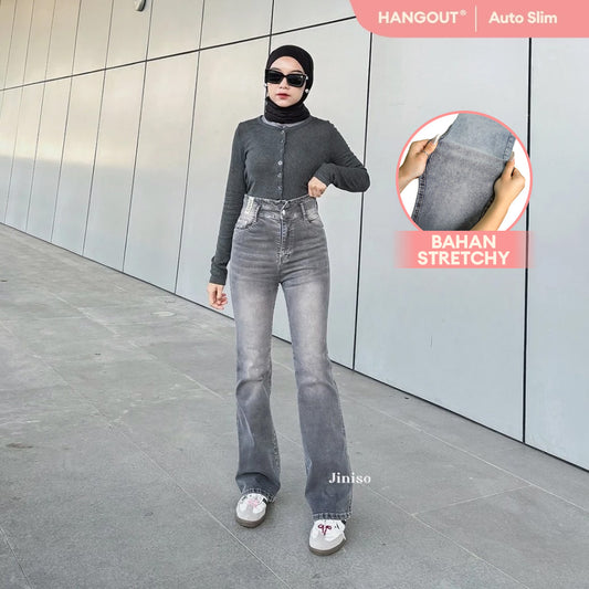 JINISO - Ultra Highwaist Cutbray Stretch Jeans 616 HANGOUT