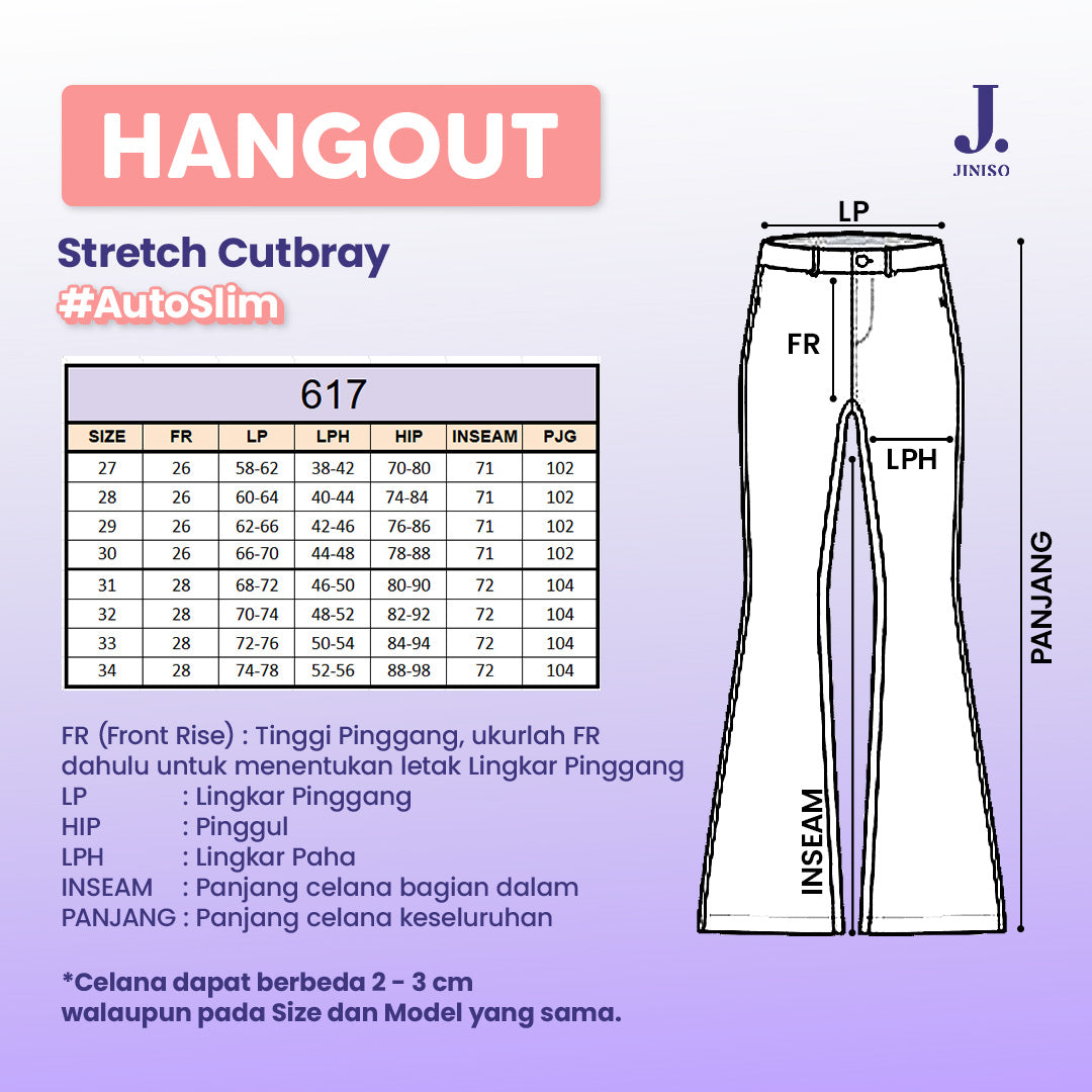 JINISO - Ultra Highwaist Cutbray Stretch Jeans 617 HANGOUT