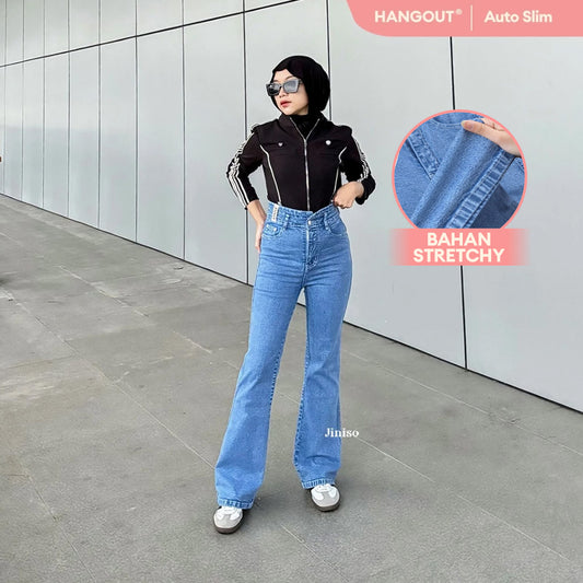 JINISO - Ultra Highwaist Cutbray Stretch Jeans 631 HANGOUT