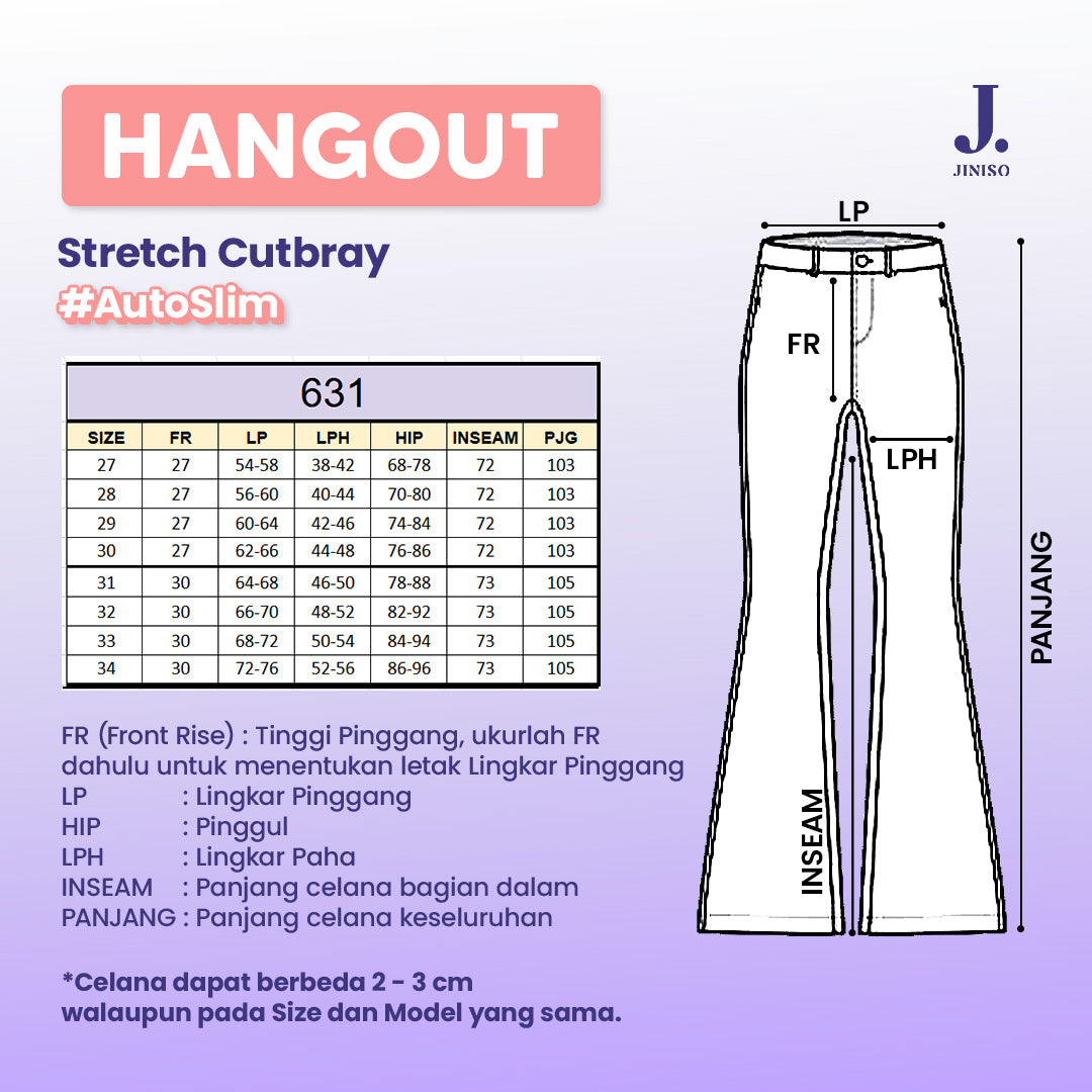 JINISO - Ultra Highwaist Cutbray Stretch Jeans 631 HANGOUT