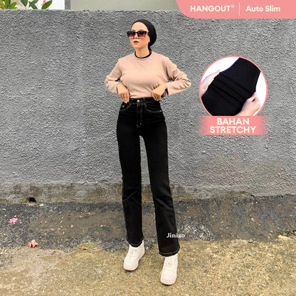 JINISO - Highwaist Stretch Cutbray Pocket Jeans 713 HANGOUT