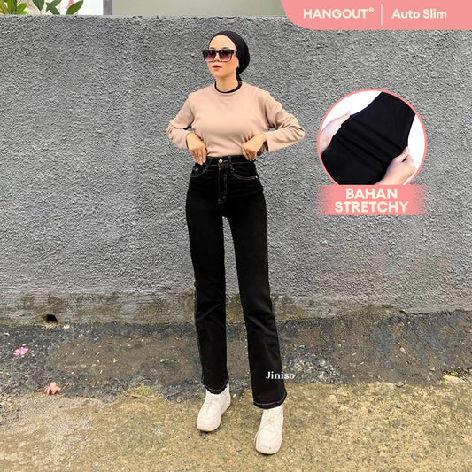 JINISO - Highwaist Stretch Cutbray Pocket Jeans 713 HANGOUT