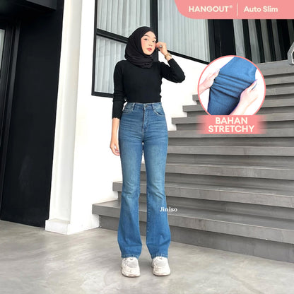 JINISO - Highwaist Stretch Cutbray Pocket Jeans 716 HANGOUT