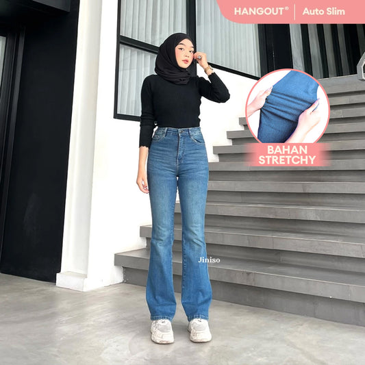 JINISO - Highwaist Stretch Cutbray Pocket Jeans 716 HANGOUT