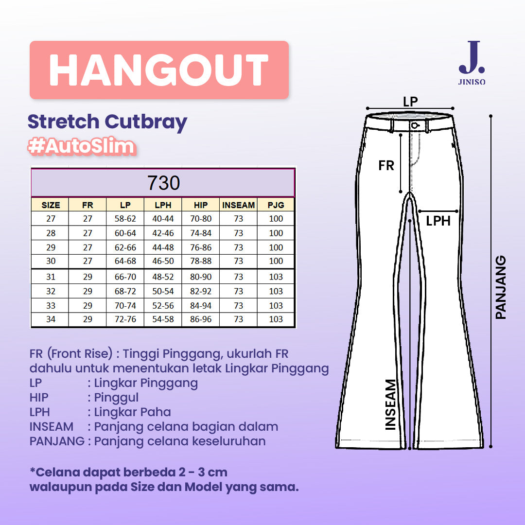 JINISO - Highwaist Stretch Cutbray Flare Jeans 730 HANGOUT