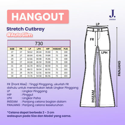 JINISO - Highwaist Stretch Cutbray Flare Jeans 730 HANGOUT
