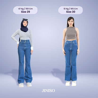 JINISO - Ultra Highwaist Cutbray Stretch Jeans 611 HANGOUT