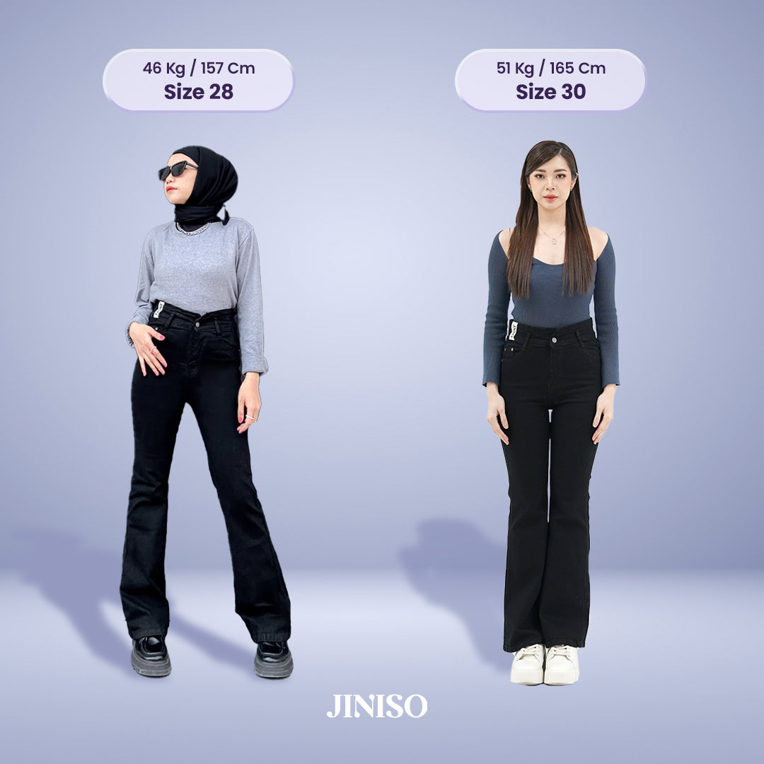 JINISO - Ultra Highwaist Cutbray Stretch Jeans 612 HANGOUT
