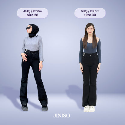 JINISO - Ultra Highwaist Cutbray Stretch Jeans 612 HANGOUT