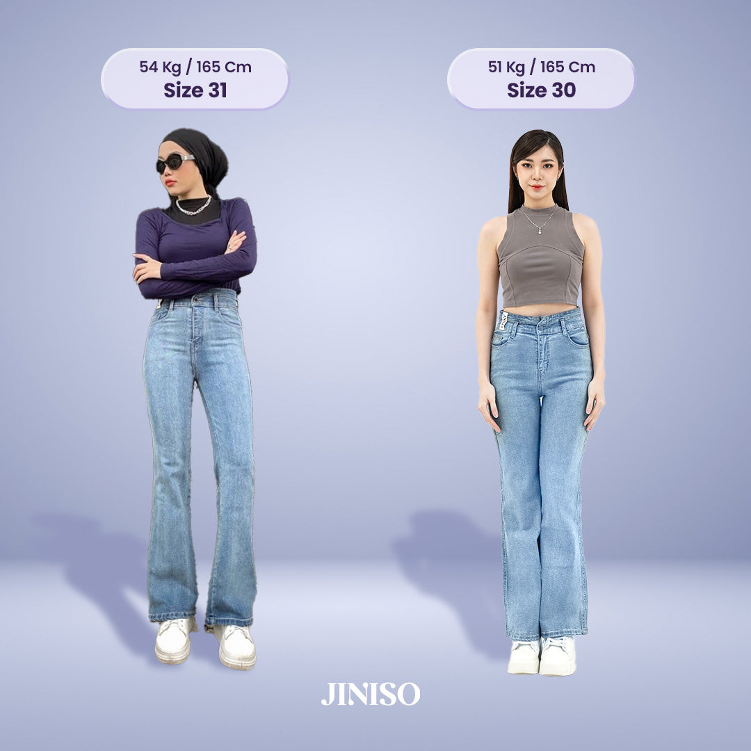 JINISO - Ultra Highwaist Cutbray Stretch Jeans 615 HANGOUT