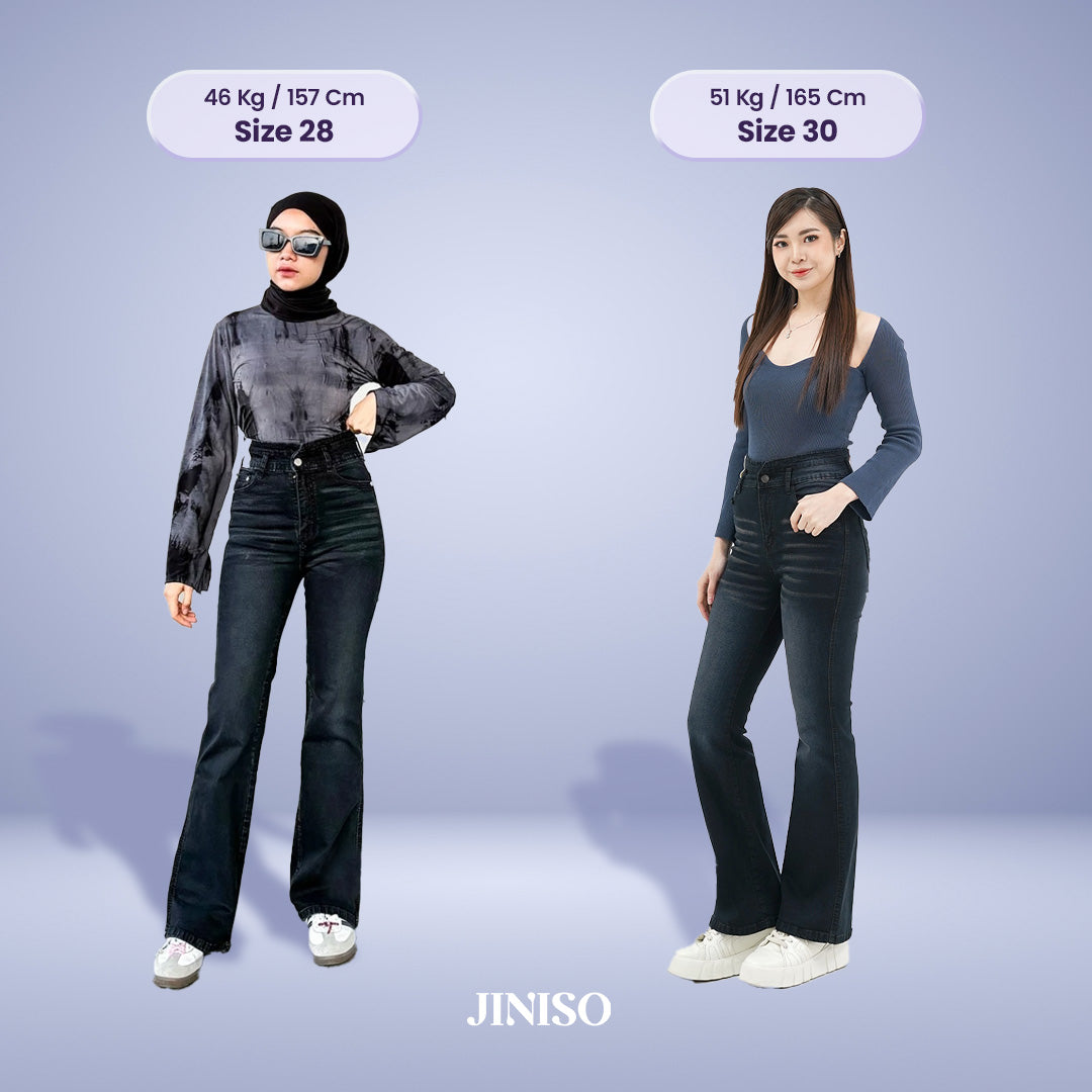 JINISO - Ultra Highwaist Cutbray Stretch Jeans 617 HANGOUT
