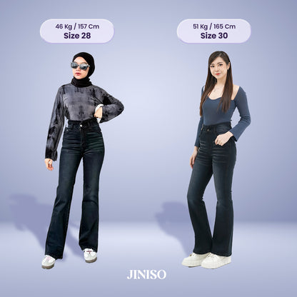 JINISO - Ultra Highwaist Cutbray Stretch Jeans 617 HANGOUT