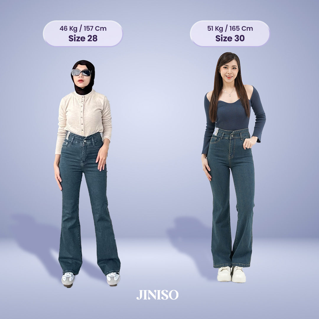 JINISO - Ultra Highwaist Cutbray Stretch Jeans 618 HANGOUT
