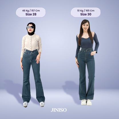 JINISO - Ultra Highwaist Cutbray Stretch Jeans 618 HANGOUT