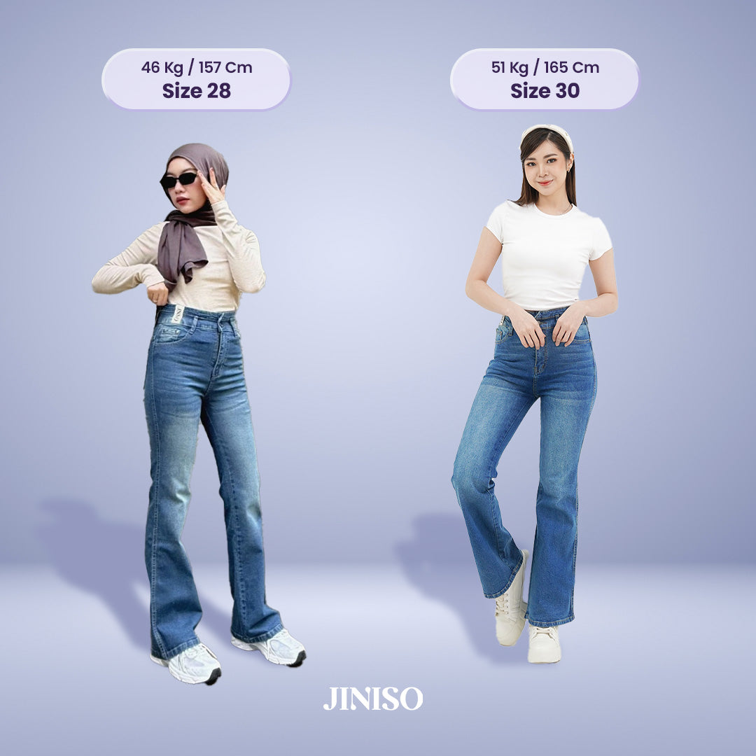 JINISO - Ultra Highwaist Cutbray Stretch Jeans 630 HANGOUT