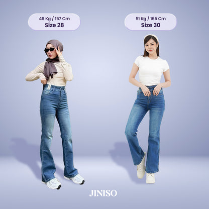 JINISO - Ultra Highwaist Cutbray Stretch Jeans 630 HANGOUT