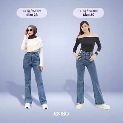 JINISO - Ultra Highwaist Cutbray Stretch Jeans 631 HANGOUT