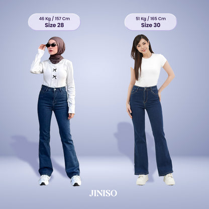 JINISO - Highwaist Stretch Cutbray Pocket Jeans 715 HANGOUT