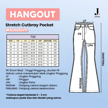 JINISO - Highwaist Stretch Cutbray Flare Jeans 730 HANGOUT
