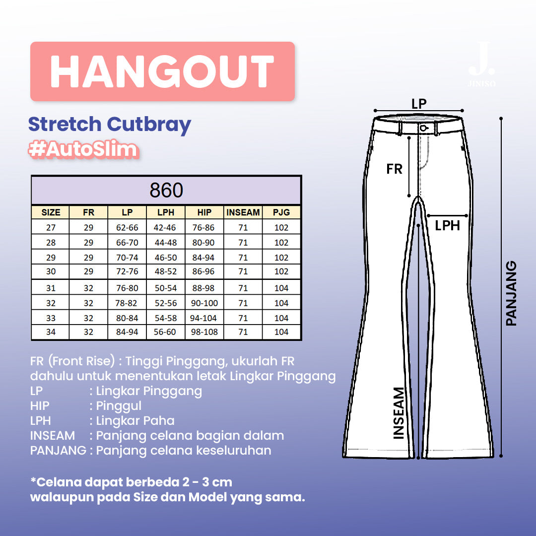 JINISO - Highwaist Cutbray Stretch Jeans Flow 860 HANGOUT
