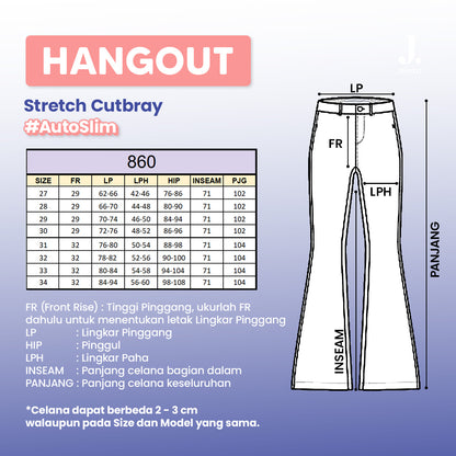 JINISO - Highwaist Cutbray Stretch Jeans Flow 860 HANGOUT