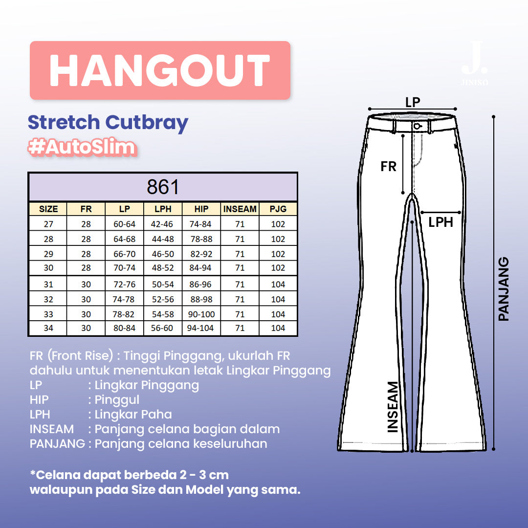 JINISO - Highwaist Cutbray Stretch Jeans Flow 861 HANGOUT