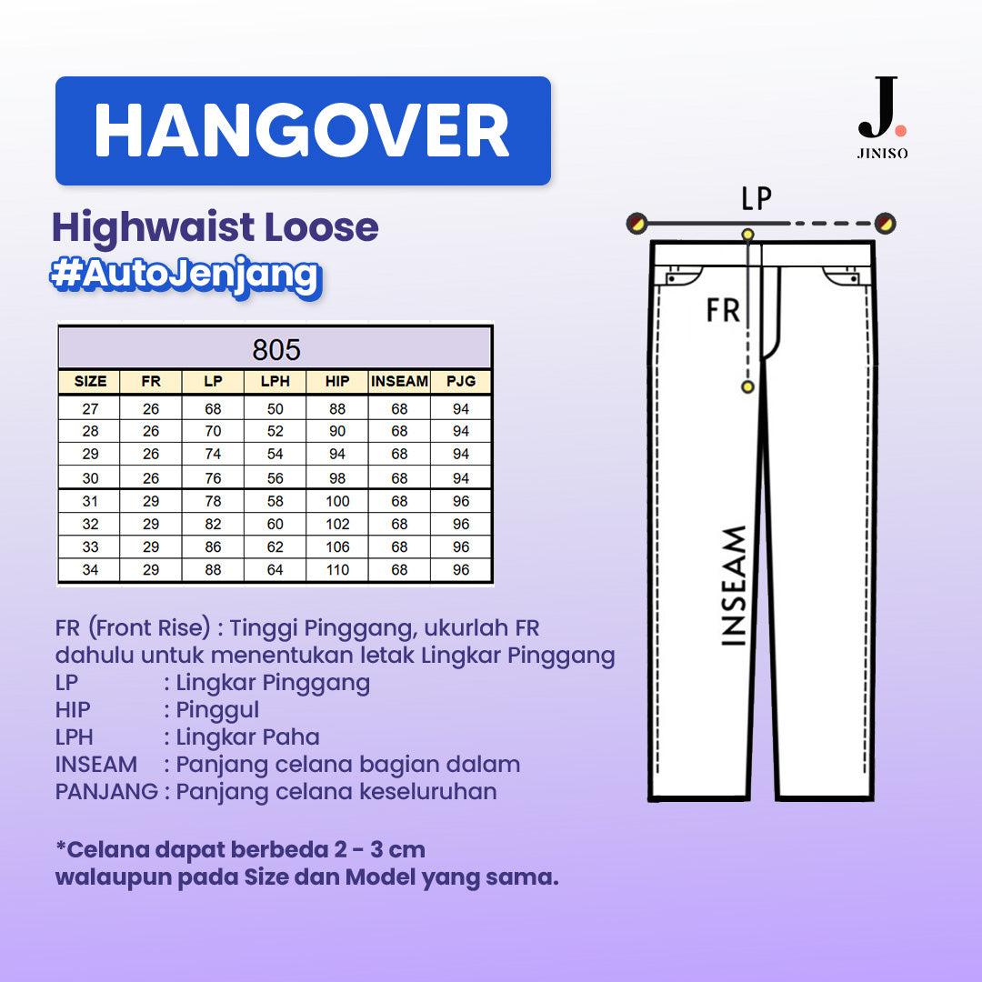 JINISO - Highwaist Loose Jeans 805 HANGOVER