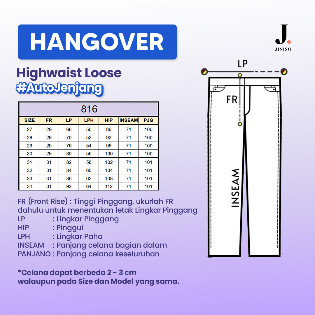 JINISO - Highwaist Loose Jeans 816 HANGOVER