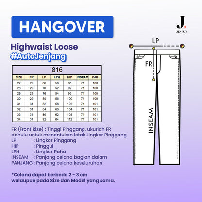 JINISO - Highwaist Loose Jeans 816 HANGOVER