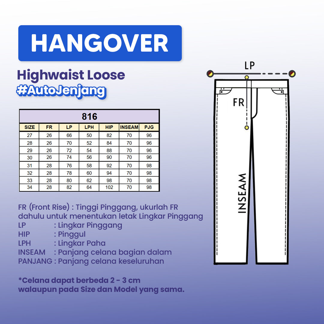 JINISO - Highwaist Loose Jeans 816 HANGOVER