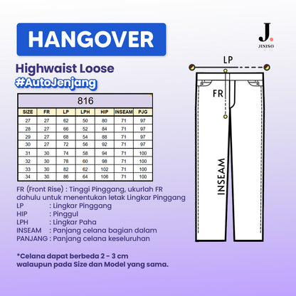 JINISO - Highwaist Loose Jeans 816 HANGOVER