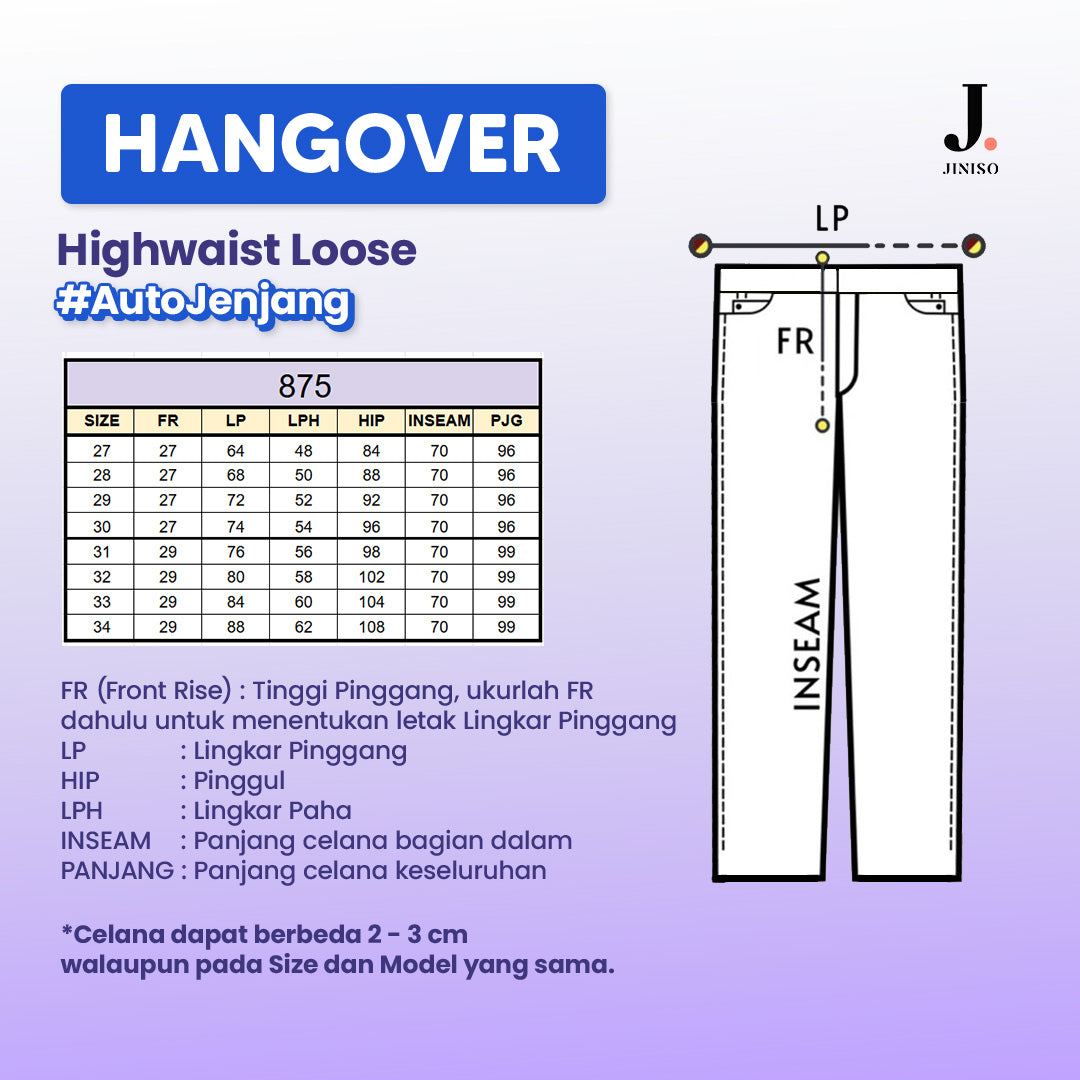 JINISO - Highwaist Loose Jeans 875 HANGOVER