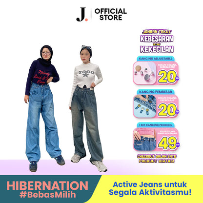 JINISO - Highwaist Adjustable Super Baggy Jeans 881 HIBERNATION