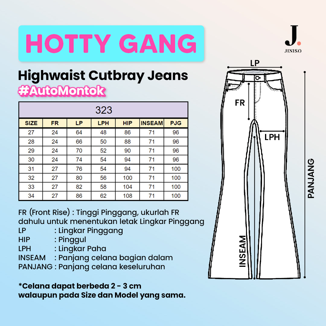 JINISO - HW Cutbray Jeans 323 HOTTY GANG