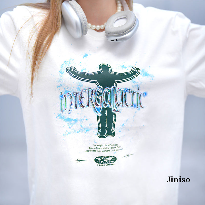 JINISO Kaos Oversize T-Shirt Intergalactic