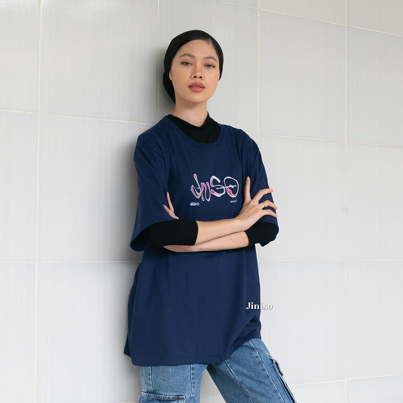 JINISO Kaos Oversize T-Shirt Glass