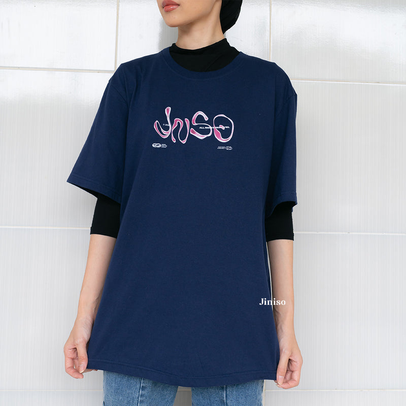 JINISO Kaos Oversize T-Shirt Glass