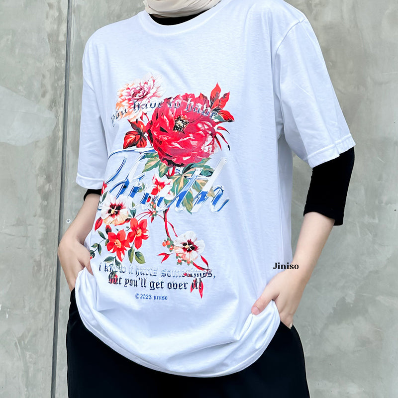 JINISO Kaos Oversize T-Shirt Faith