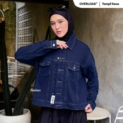 JINISO Jaket Jeans Oversize Origin Blue Black