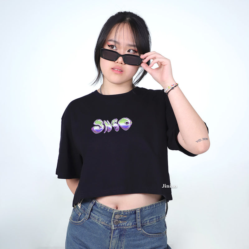 JINISO Crop Top JNSO Bulge T-Shirt | Kaos
