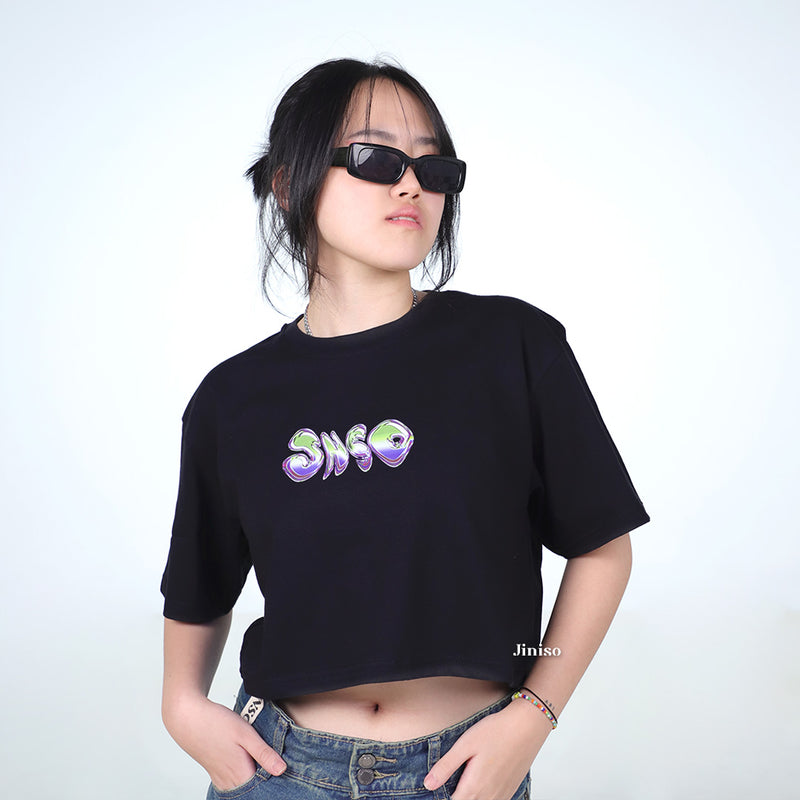 JINISO Crop Top JNSO Bulge T-Shirt | Kaos