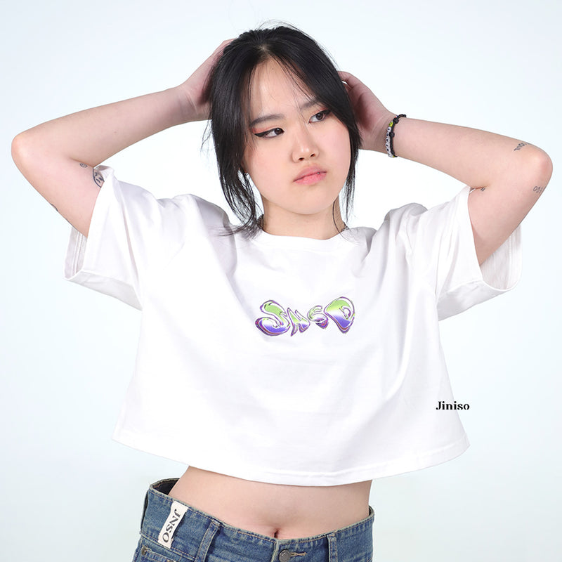 JINISO Crop Top JNSO Bulge T-Shirt | Kaos