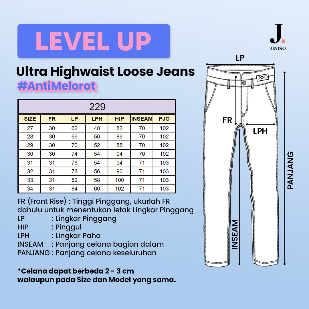 JINISO - Ultra Highwaist Loose Jeans 229 LEVEL UP