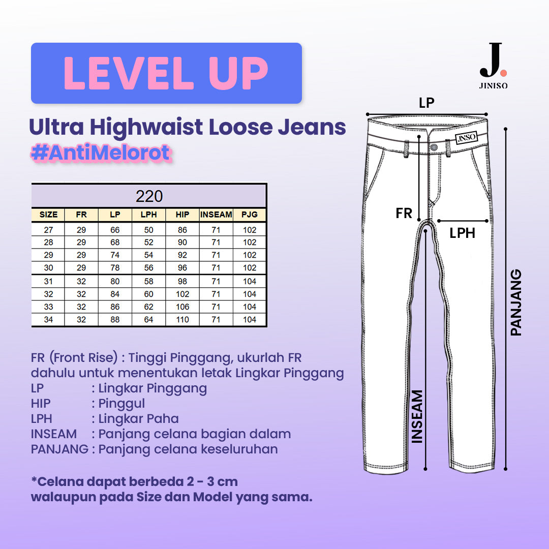 JINISO - Ultra Highwaist Loose Jeans 220 LEVEL UP