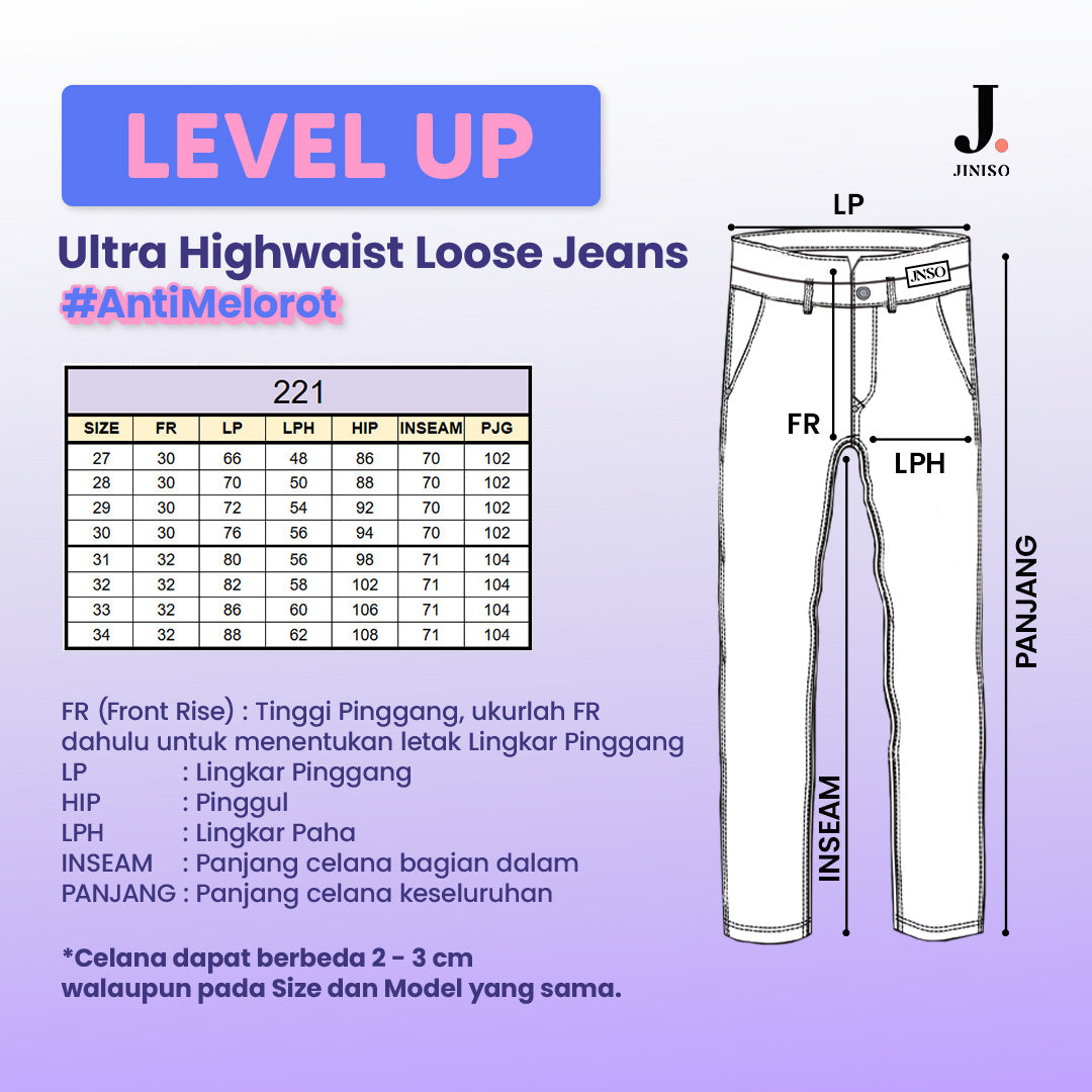 JINISO - Ultra Highwaist Loose Jeans 221 LEVEL UP