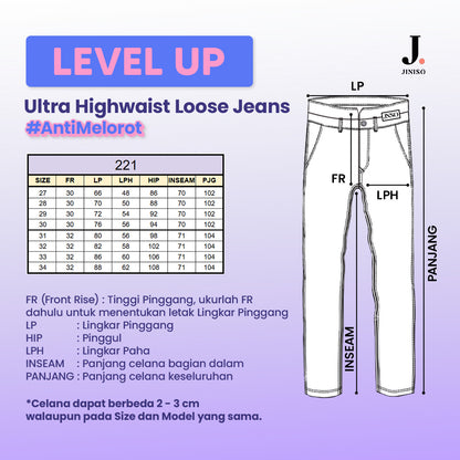 JINISO - Ultra Highwaist Loose Jeans 221 LEVEL UP