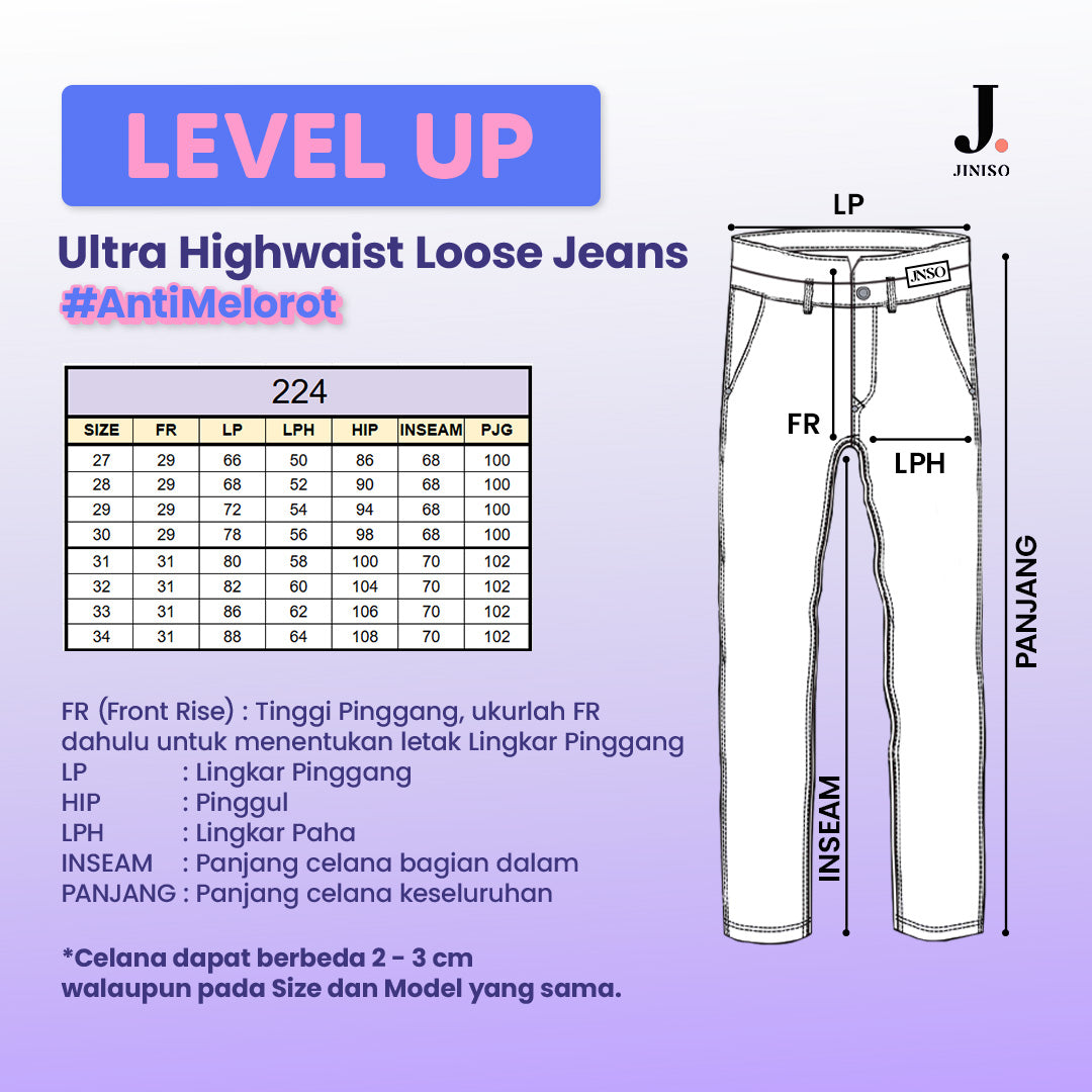 JINISO - Ultra Highwaist Loose Jeans 224 LEVEL UP