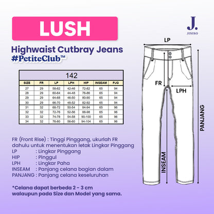 JINISO - Petite Straight Highwaist Jeans Stretch 142 LUSH
